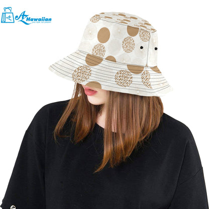 Gold Texture mushroom pattern Unisex Bucket Hat