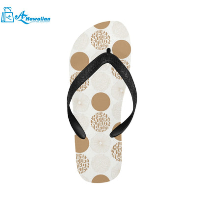 Gold Texture mushroom pattern Unisex Flip Flops