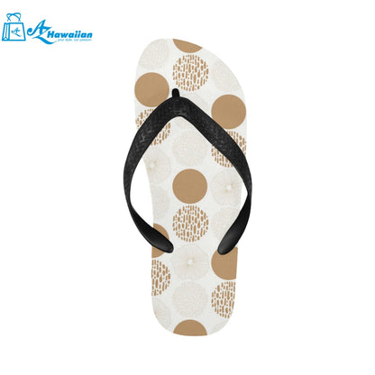 Gold Texture mushroom pattern Unisex Flip Flops