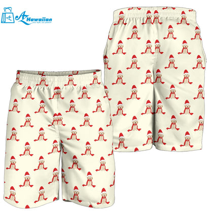 Golden Retriever Pattern Print Design 01 Men Shorts