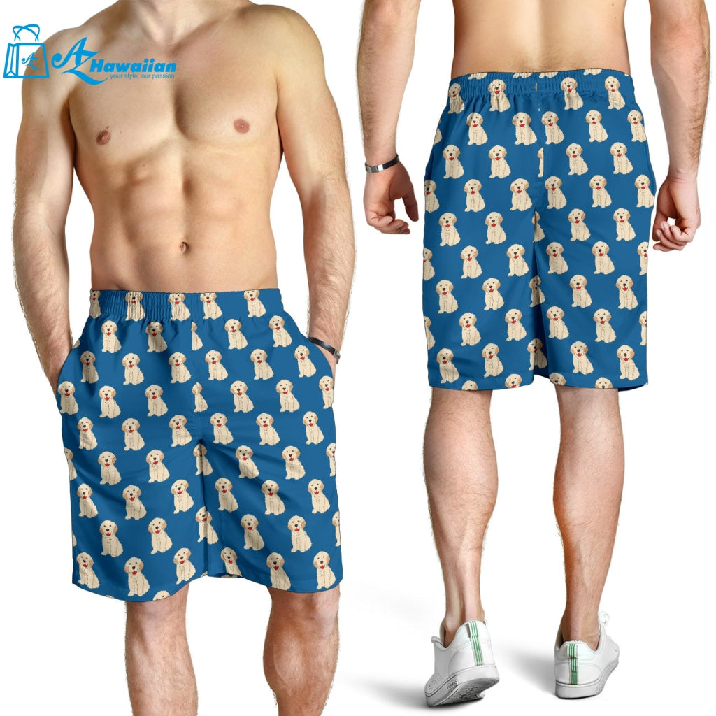 Golden Retriever Pattern Print Design 03 Men Shorts