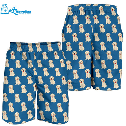 Golden Retriever Pattern Print Design 03 Men Shorts