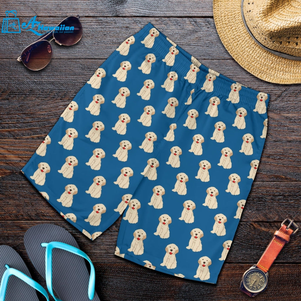 Golden Retriever Pattern Print Design 03 Men Shorts