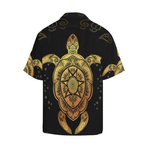 Golden Sea Turtle Hawaiian Shirt