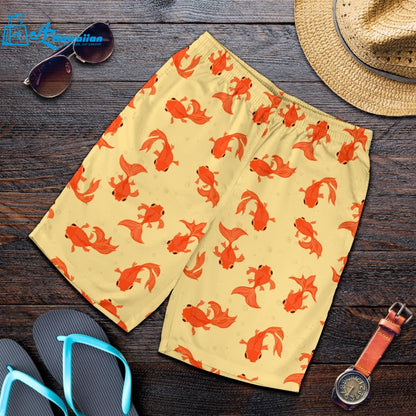 Goldfish Pattern Print Design 02 Men Shorts