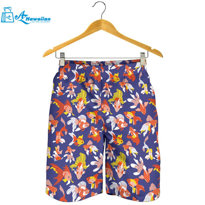 Goldfish Pattern Print Design 04 Men Shorts