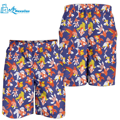 Goldfish Pattern Print Design 04 Men Shorts