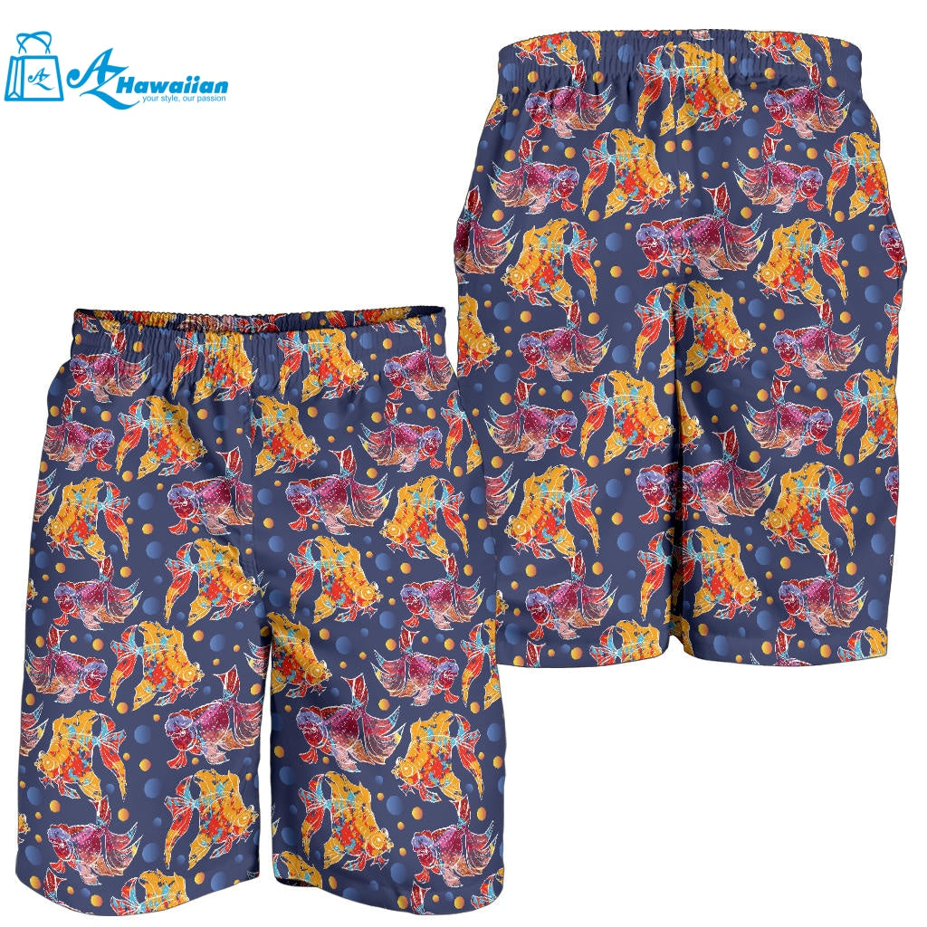 Goldfish Pattern Print Design 05 Men Shorts