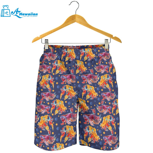 Goldfish Pattern Print Design 05 Men Shorts