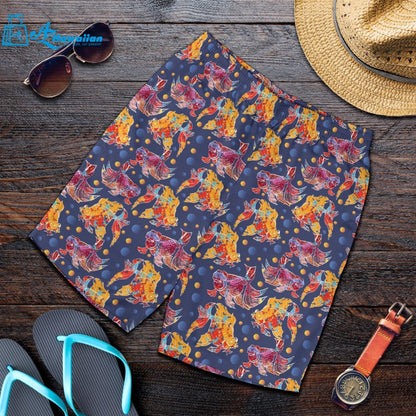 Goldfish Pattern Print Design 05 Men Shorts