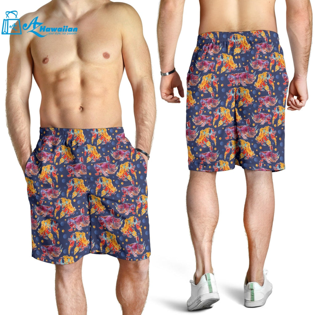 Goldfish Pattern Print Design 05 Men Shorts