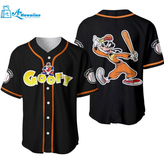 Goofy Dog Disney Cartoon Graphics All Over Print Unisex Baseball Jersey 