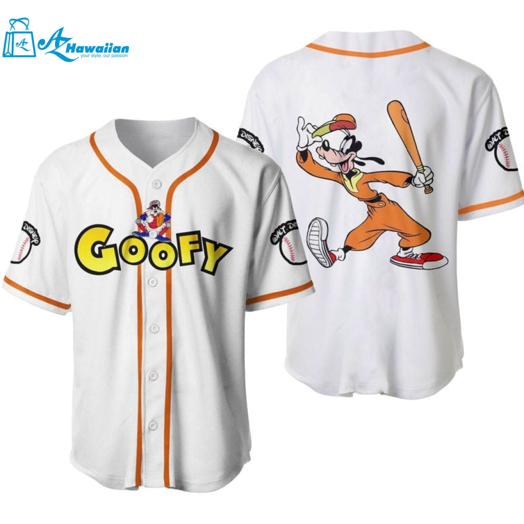 Goofy Dog Disney Cartoon Graphics All Over Print Unisex Baseball Jersey 