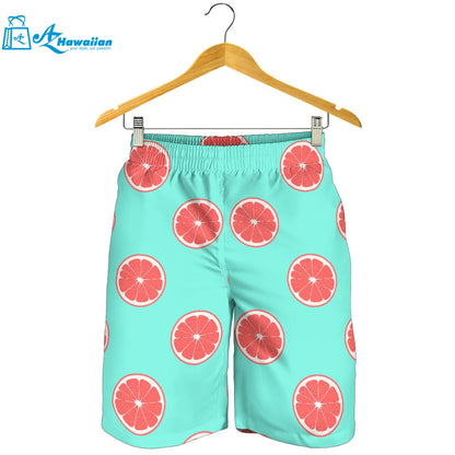 Grapefruit Green Background Men Shorts