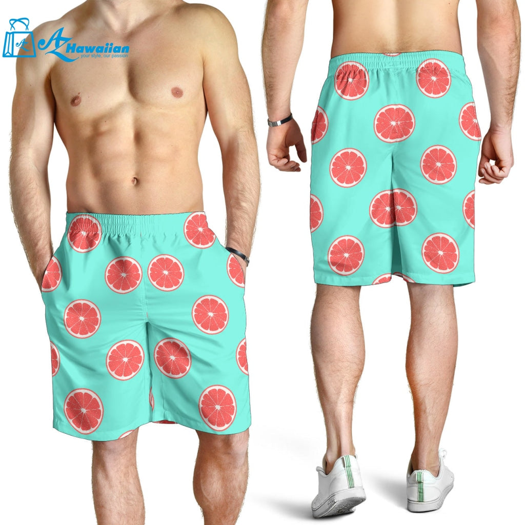 Grapefruit Green Background Men Shorts