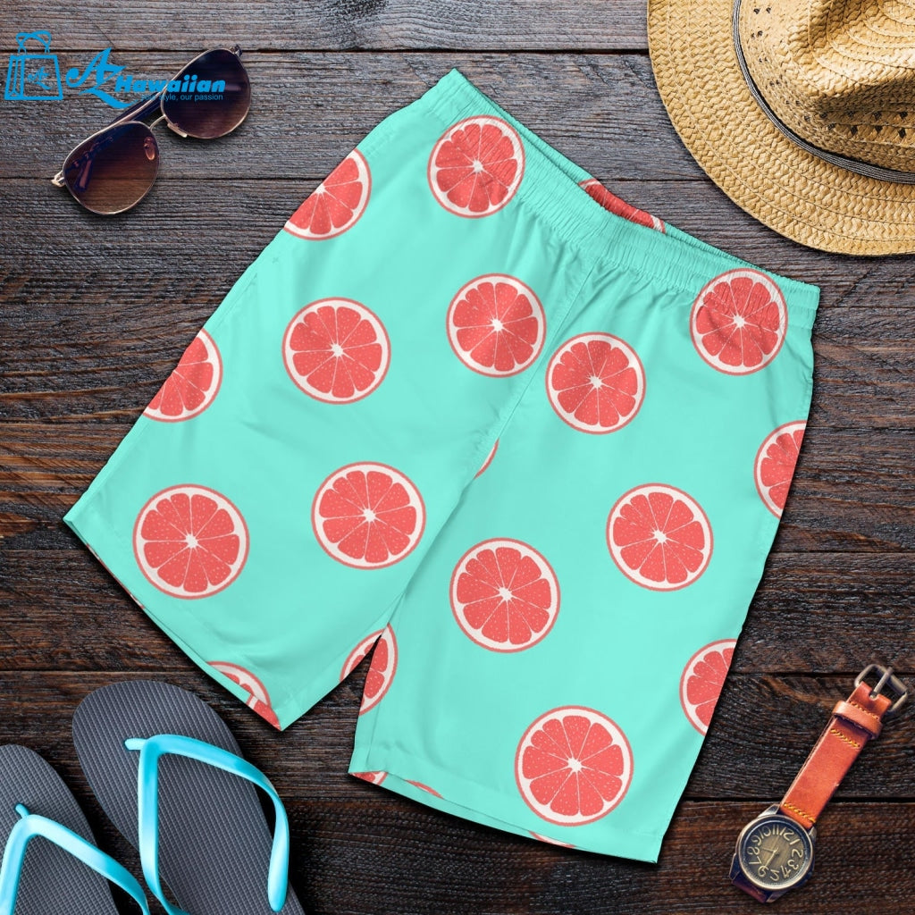 Grapefruit Green Background Men Shorts