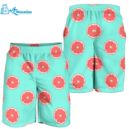 Grapefruit Green Background Men Shorts