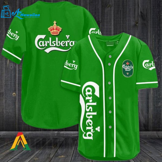 Green Carlsberg Baseball Jersey