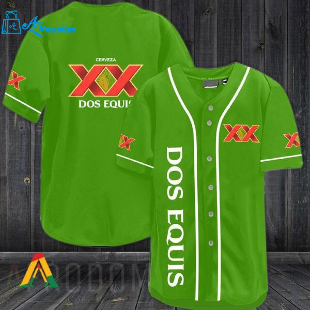 Green Dos Equis Baseball Jersey