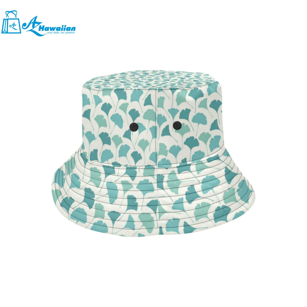 Green ginkgo leaves pattern Unisex Bucket Hat