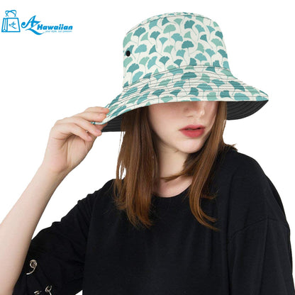 Green ginkgo leaves pattern Unisex Bucket Hat