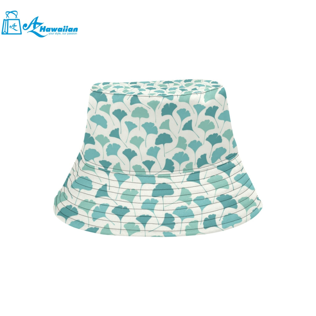 Green ginkgo leaves pattern Unisex Bucket Hat