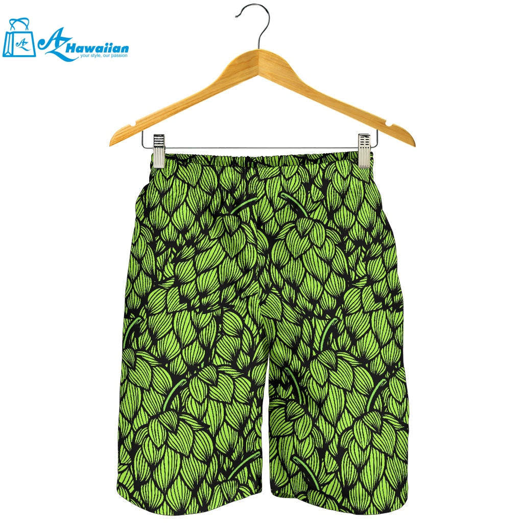 Green Hop Pattern Men Shorts