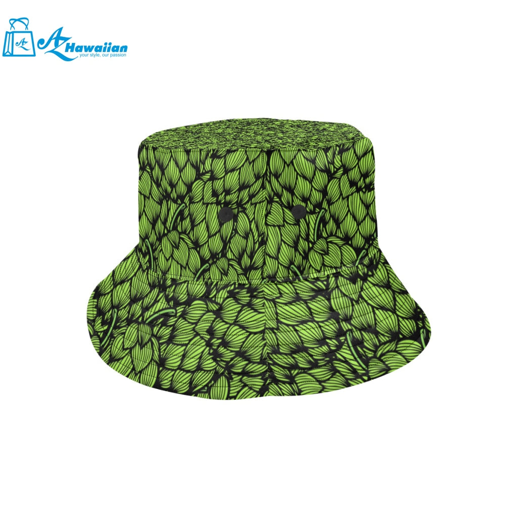 Green hop pattern Unisex Bucket Hat