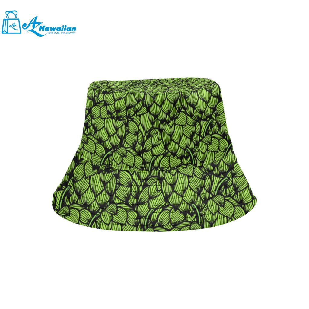 Green hop pattern Unisex Bucket Hat