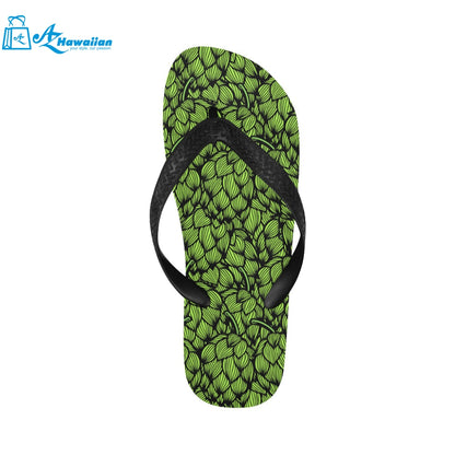 Green hop pattern Unisex Flip Flops