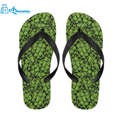 Green hop pattern Unisex Flip Flops