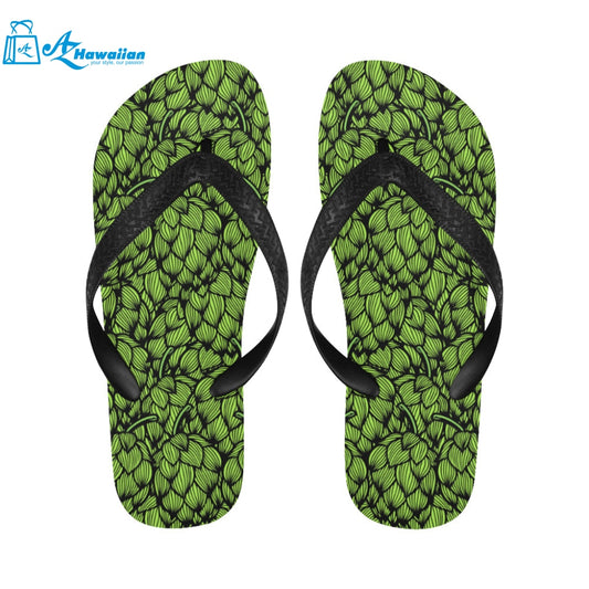 Green hop pattern Unisex Flip Flops