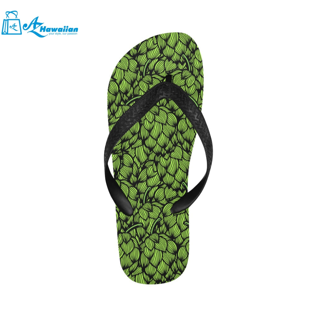 Green hop pattern Unisex Flip Flops