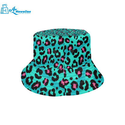 Green leopard skin print pattern Unisex Bucket Hat