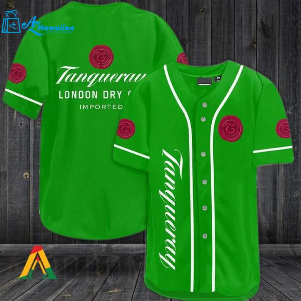 Green Tanqueray Gin Baseball Jersey