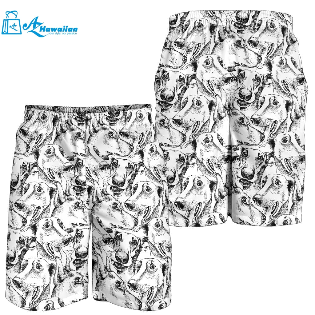 Greyhound Pattern Print Design 01 Men Shorts