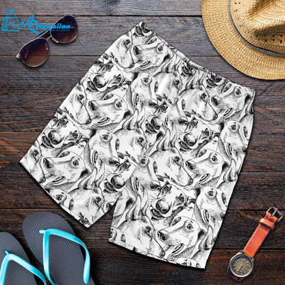 Greyhound Pattern Print Design 01 Men Shorts