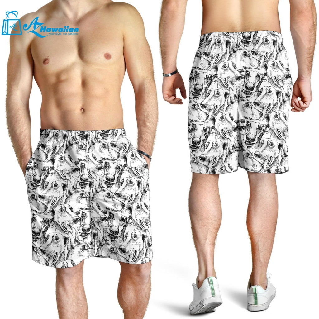 Greyhound Pattern Print Design 01 Men Shorts