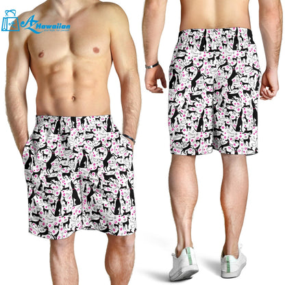 Greyhound Pattern Print Design 02 Men Shorts