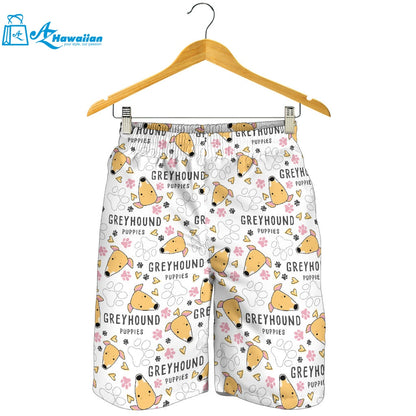 Greyhound Pattern Print Design 03 Men Shorts