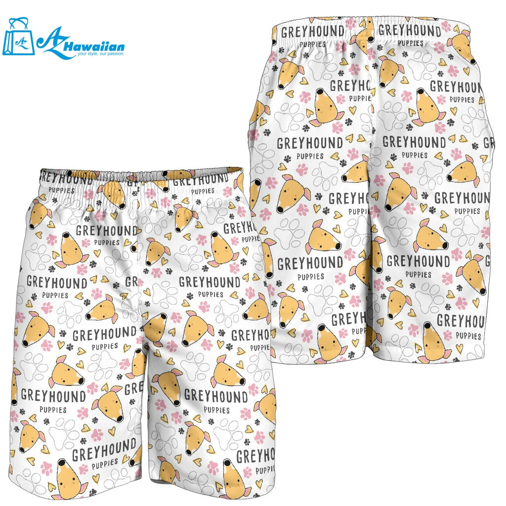 Greyhound Pattern Print Design 03 Men Shorts