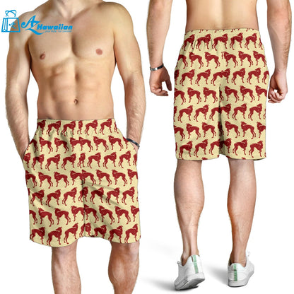 Greyhound Pattern Print Design 04 Men Shorts