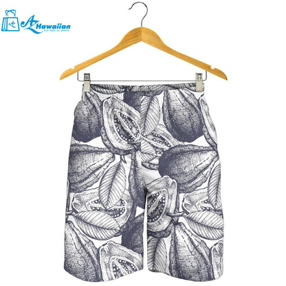 Guava Tropical Hand Drawn Pattern Men Shorts