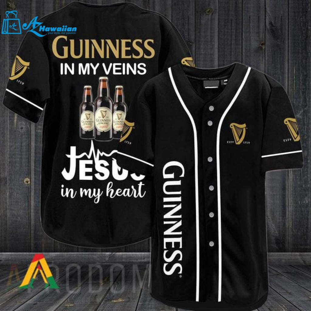 Guinness In My Veins Baseball Jersey