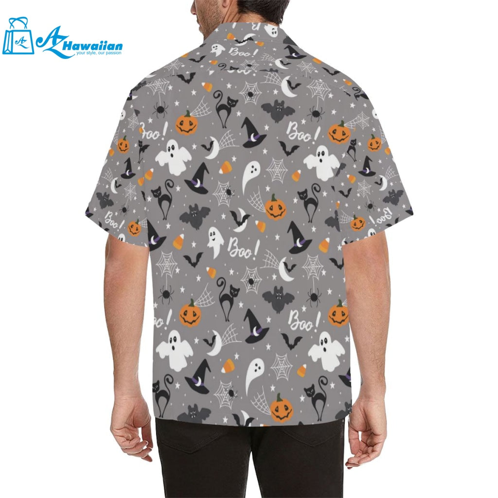 Halloween Design Pattern Mens All Over Print Hawaiian Shirt