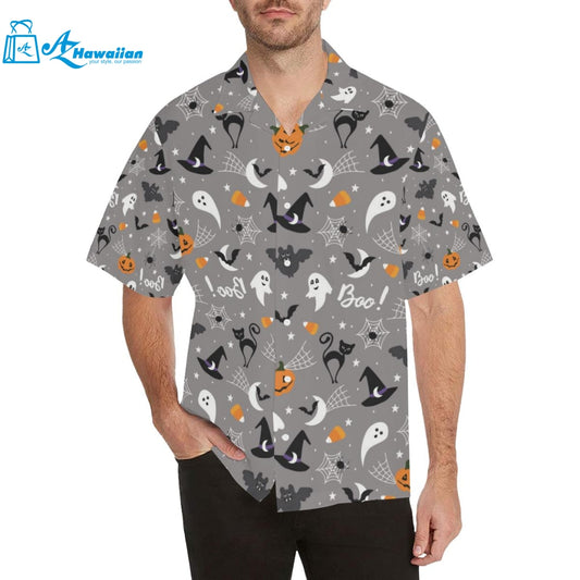 Halloween Design Pattern Mens All Over Print Hawaiian Shirt