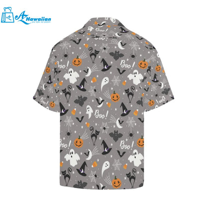 Halloween Design Pattern Mens All Over Print Hawaiian Shirt