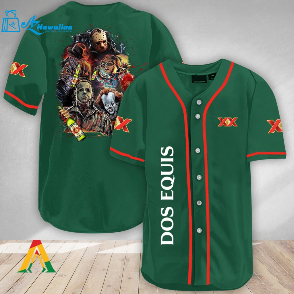 Halloween Horror Characters Dos Equis Baseball Jersey