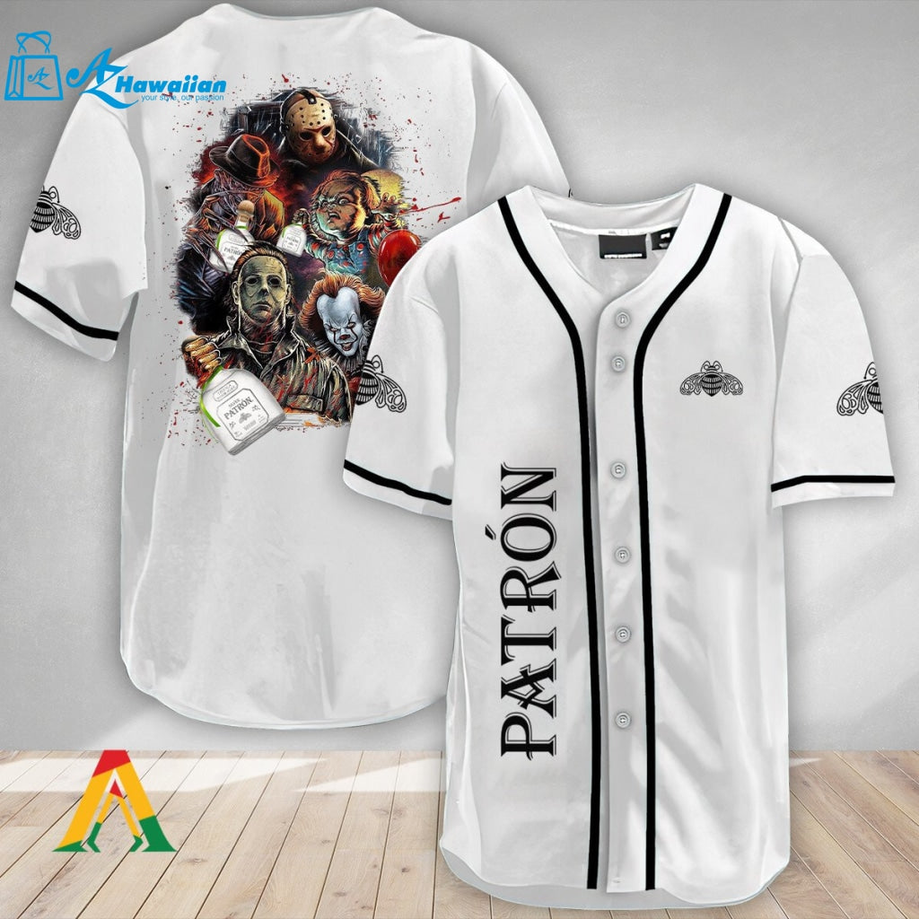 Halloween Horror Characters Tequila Patron Baseball Jersey