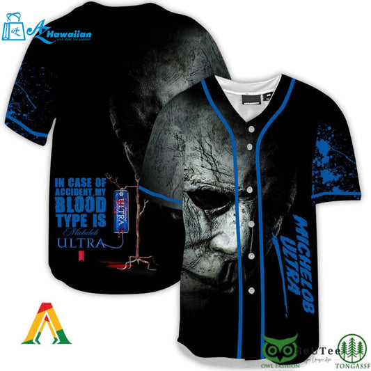 Halloween Horror Michael Myers Michelob ULTRA Baseball Jersey